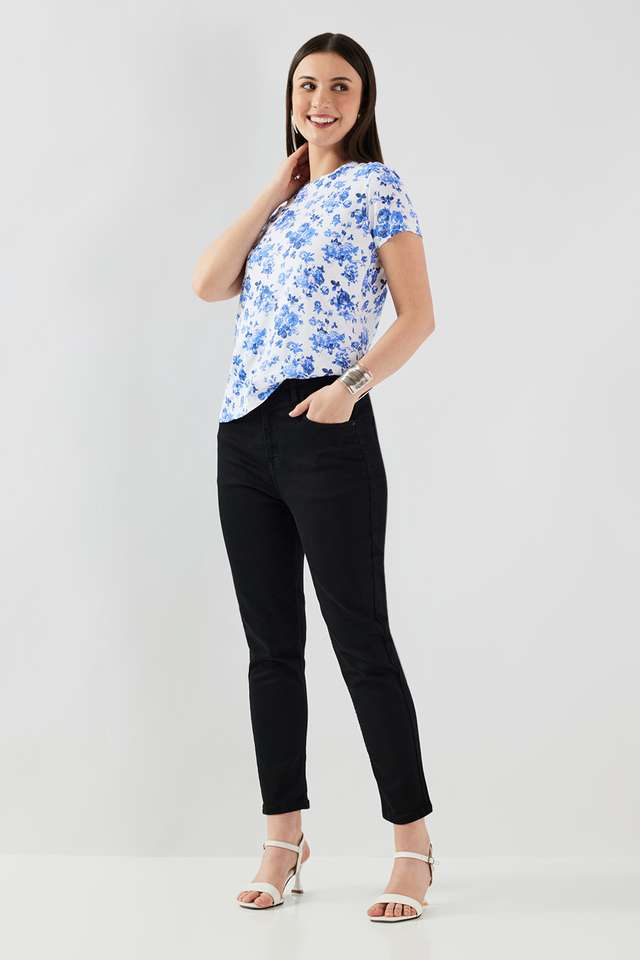Printed-Cotton-Round-Neck-Women-s-Top