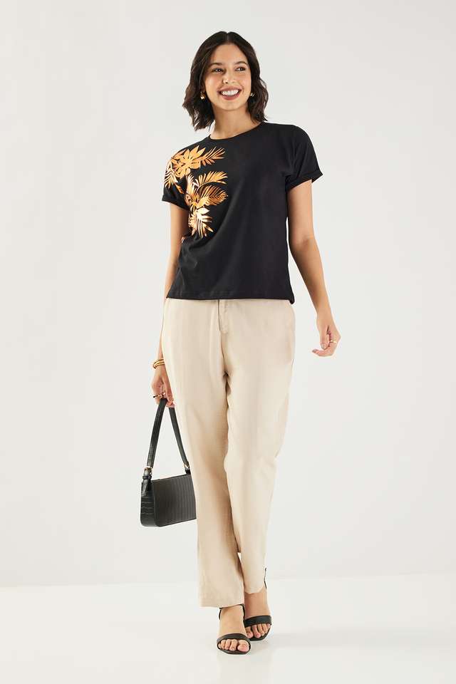 Printed-Cotton-Round-Neck-Women-s-Top
