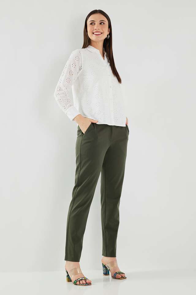 Schiffli-Collared-Cotton-Women-s-Casual-Wear-Shirt