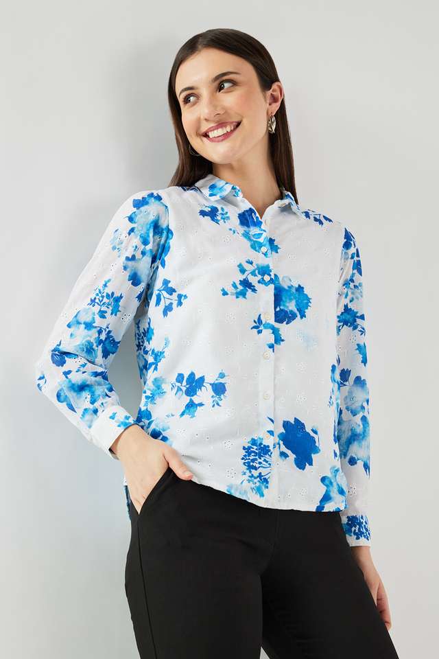 Printed-Collared-Cotton-Women-s-Casual-Wear-Shirt