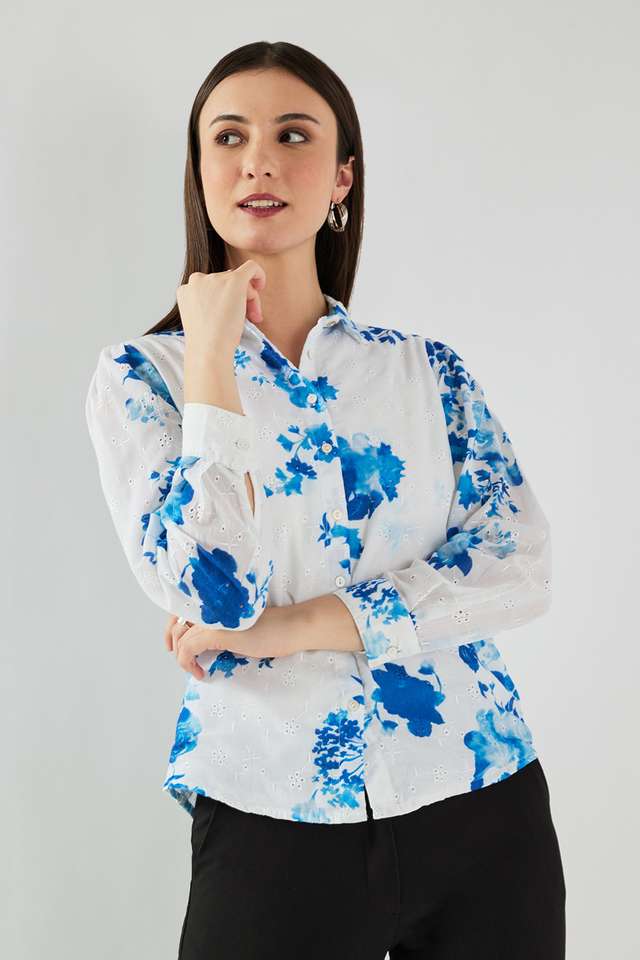 Printed-Collared-Cotton-Women-s-Casual-Wear-Shirt