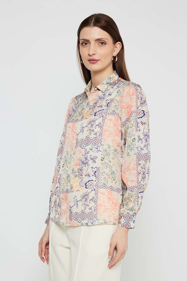 Printed-Satin-Regular-Fit-Women-s-Shirt