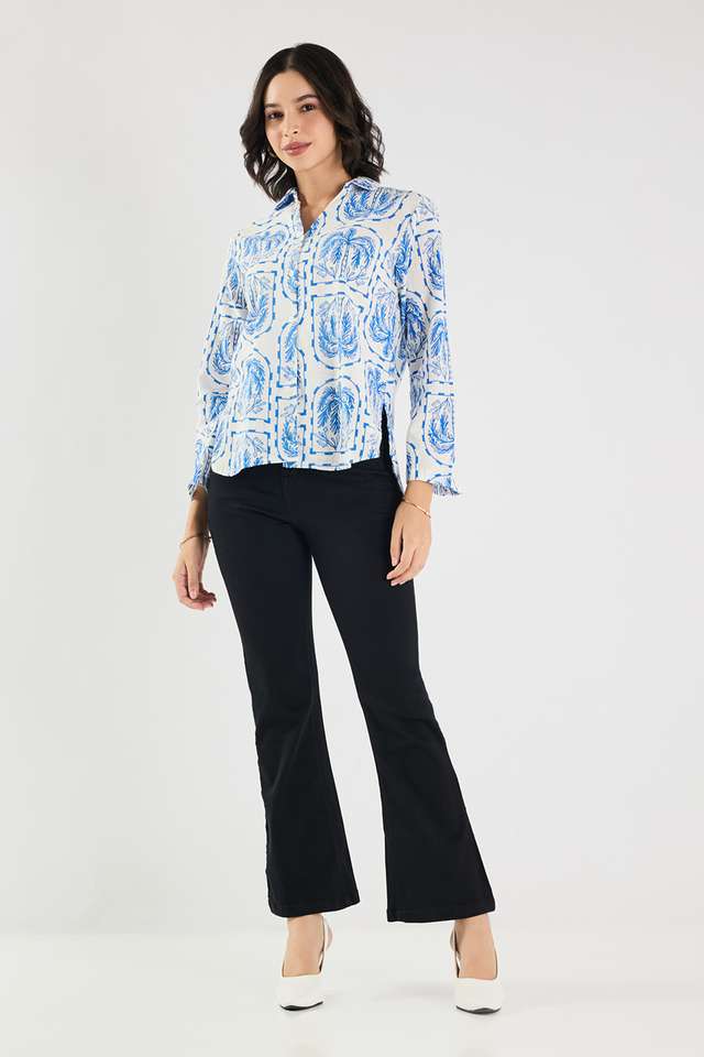 Printed-Collared-Cotton-Women-s-Casual-Wear-Shirt