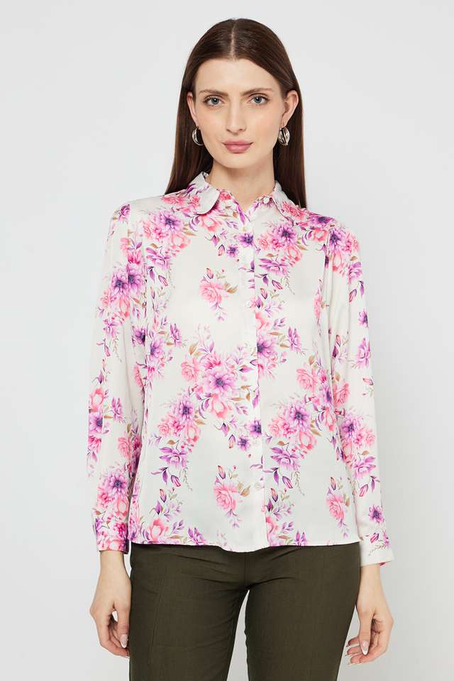 Printed-Satin-Regular-Fit-Women-s-Shirt