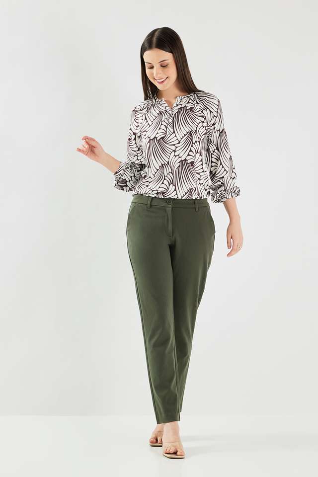 Printed-Viscose-V-Neck-Women-s-Top