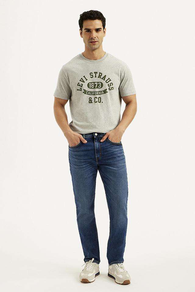 Light-Wash-Polyester-Slim-Fit-Men-s-Jeans