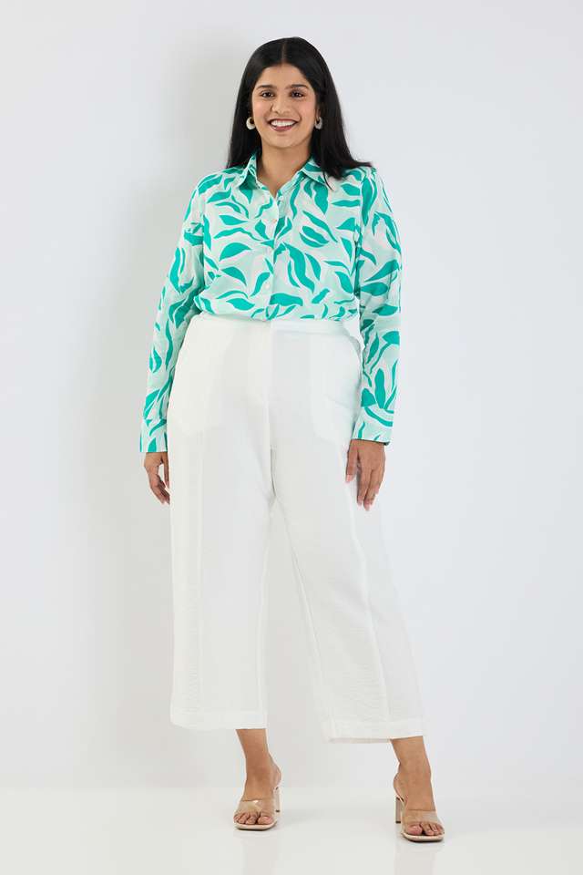 Plus-Size-Printed-Collared-Cotton-Women-s-Casual-Wear-Shirt