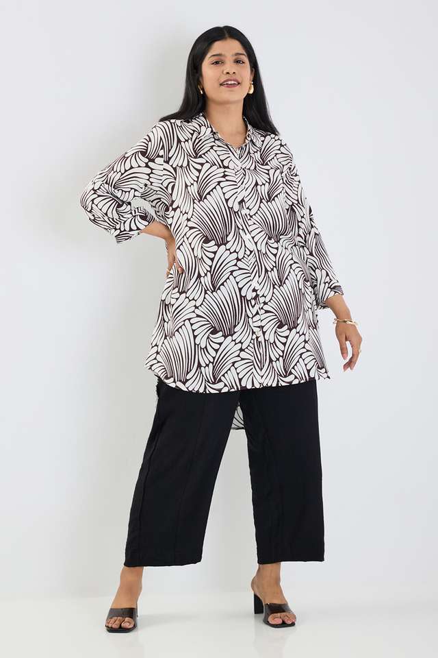 u r you Plus Size Printed Viscose V-Neck Women's Tunic-picture-39