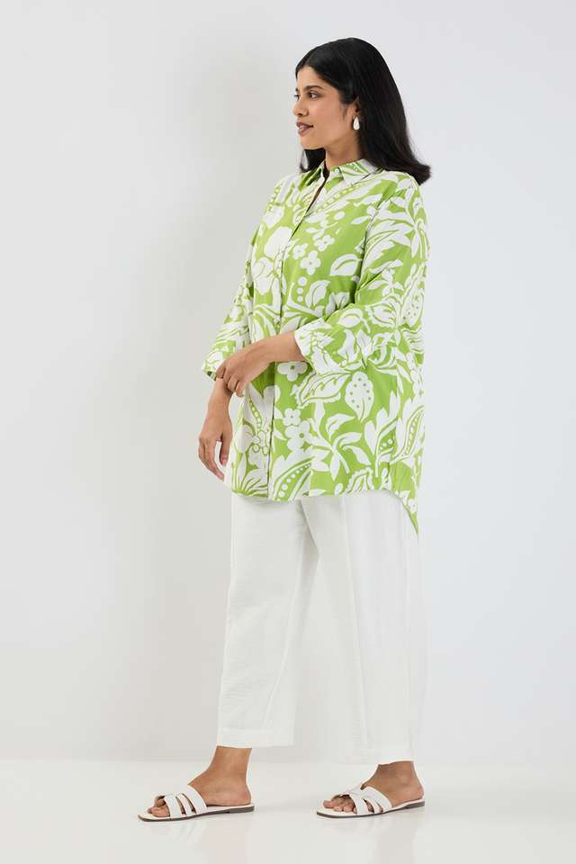 Plus-Size-Printed-Viscose-V-Neck-Women-s-Tunic