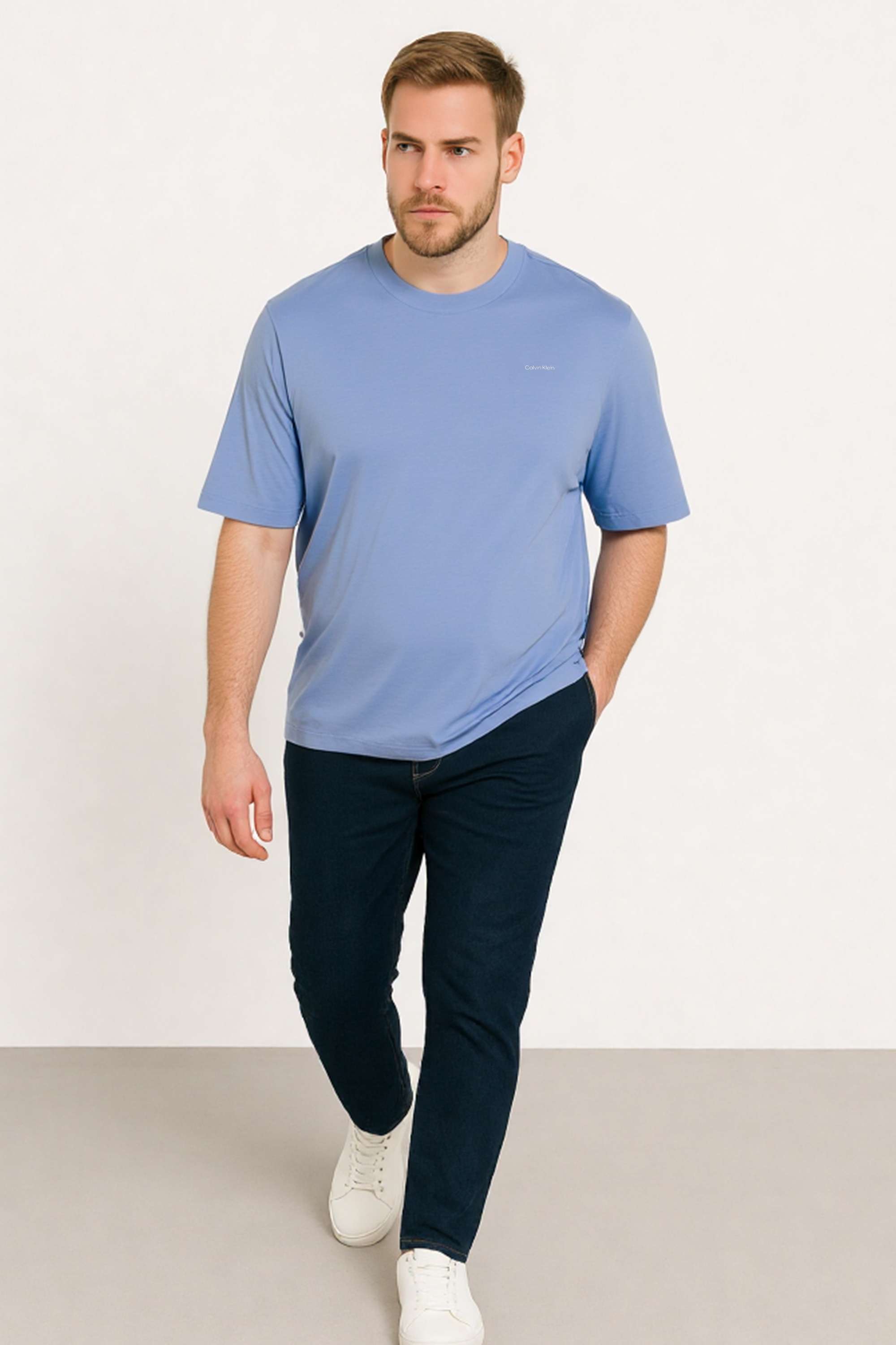 Solid-Cotton-Round-Neck-Men-s-T-Shirt