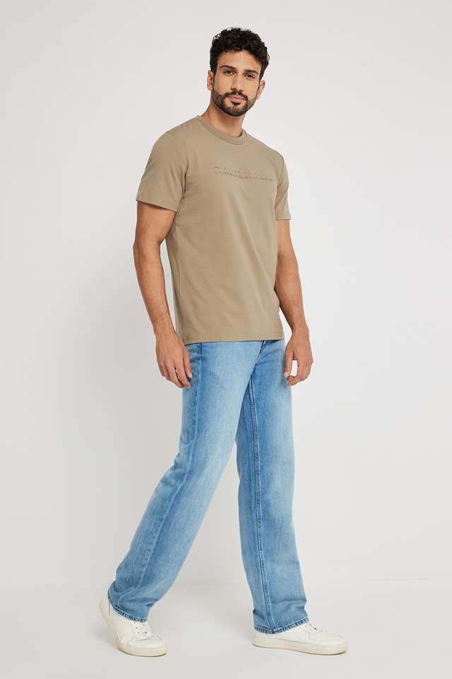Light-Wash-Blended-Fabric-Straight-Fit-Men-s-Jeans