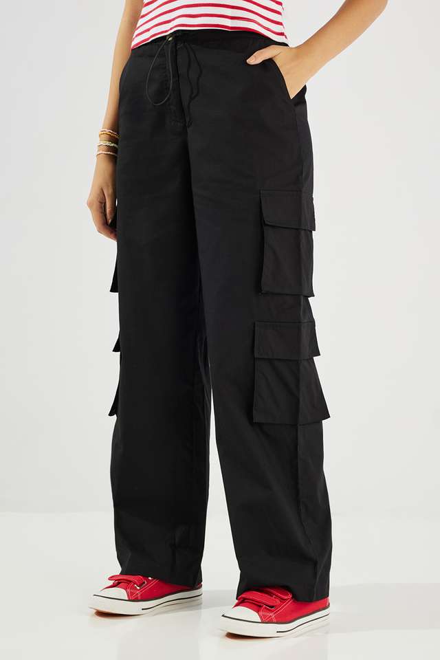 Solid-Straight-Fit-Cotton-Women-s-Casual-Wear-Pants