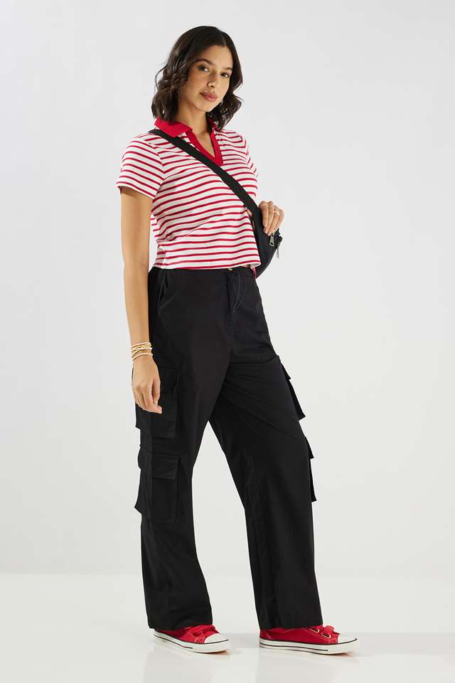 Solid-Straight-Fit-Cotton-Women-s-Casual-Wear-Pants