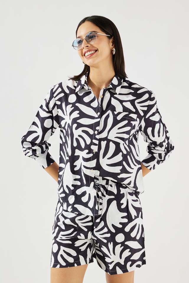 Printed-Above-Knee-Blended-Fabric-Woven-Women-s-Co-Ord-Set