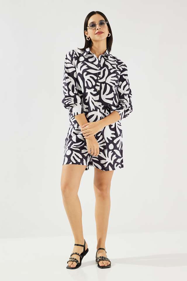 Printed-Above-Knee-Blended-Fabric-Woven-Women-s-Co-Ord-Set