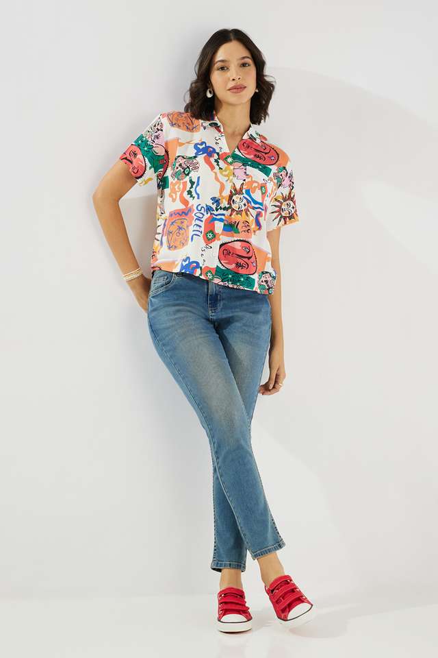 High-Rise-Blended-Fabric-Skinny-Fit-Women-s-Jeans