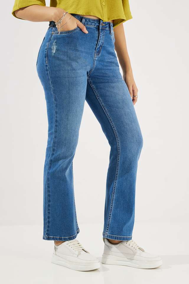 High-Rise-Cotton-Blend-Flared-Fit-Women-s-Jeans