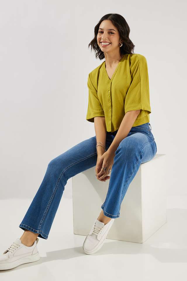 High-Rise-Cotton-Blend-Flared-Fit-Women-s-Jeans