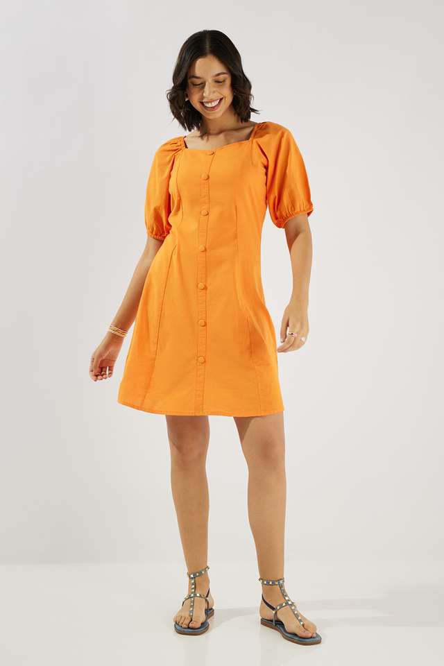 Solid-Blended-Fabric-Women-s-Dress