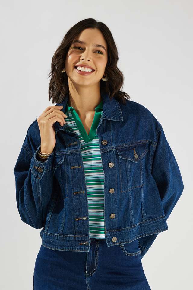 Solid-Collared-Cotton-Women-s-Casual-Wear-Jacket