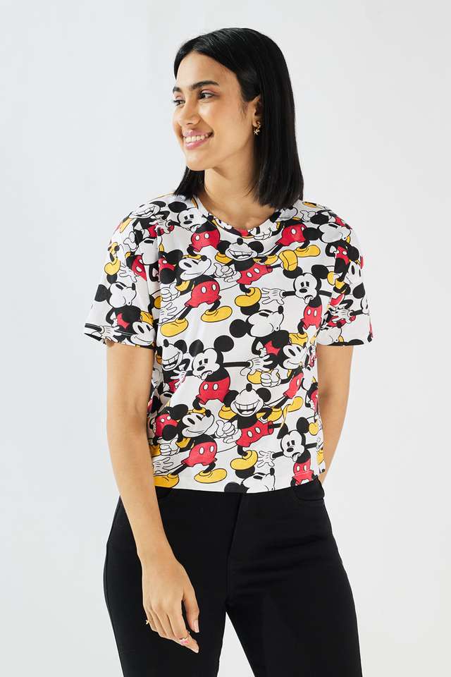 Printed-Cotton-Round-Neck-Women-s-Top
