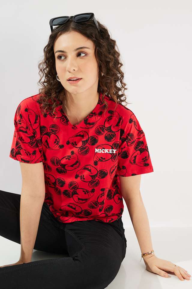Printed-Cotton-Round-Neck-Women-s-Top