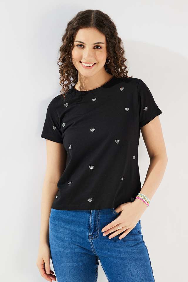 Printed-Cotton-Round-Neck-Women-s-Top