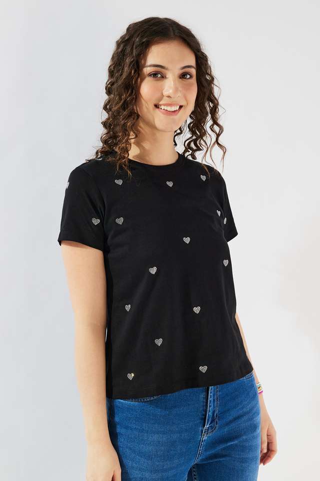 Printed-Cotton-Round-Neck-Women-s-Top