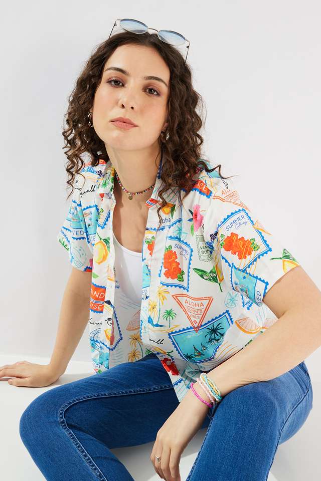 Printed-Collared-Viscose-Women-s-Casual-Wear-Shirt