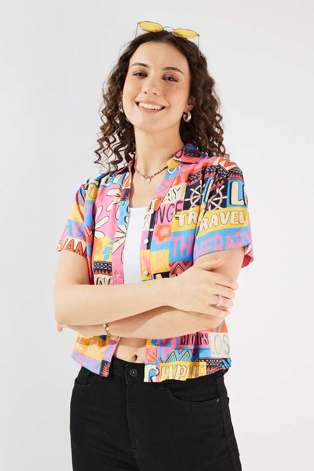Printed-Collared-Viscose-Women-s-Casual-Wear-Shirt