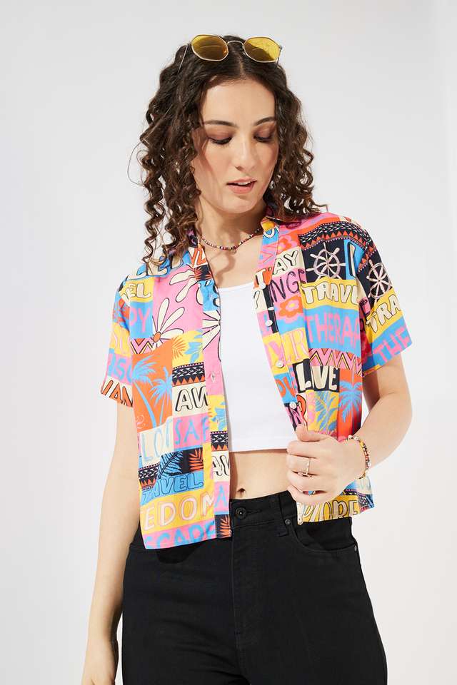Printed-Collared-Viscose-Women-s-Casual-Wear-Shirt
