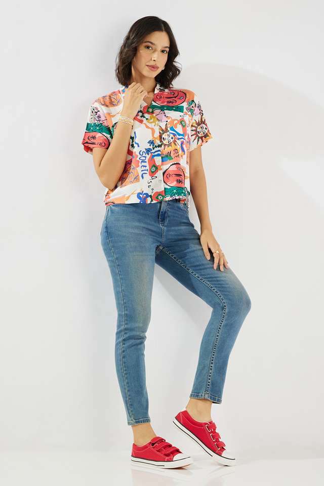 Solid-Collared-Viscose-Women-s-Casual-Wear-Shirt