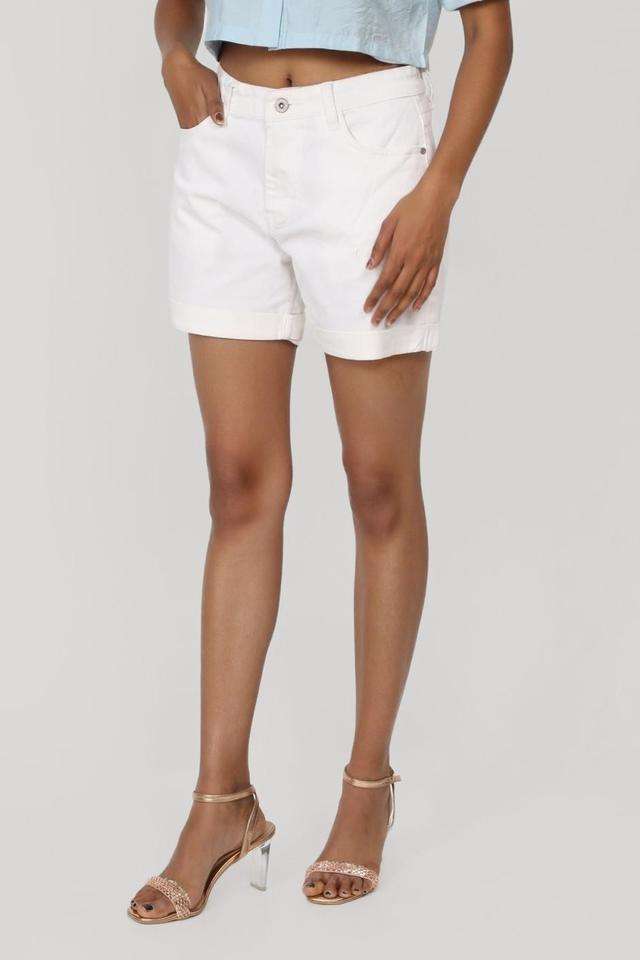 Regular-Fit-Above-Knee-Cotton-Blend-Women-s-Casual-Wear-Shorts