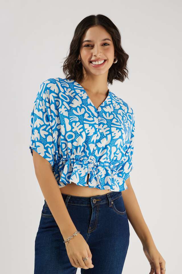 Solid-Viscose-Round-Neck-Women-s-Top