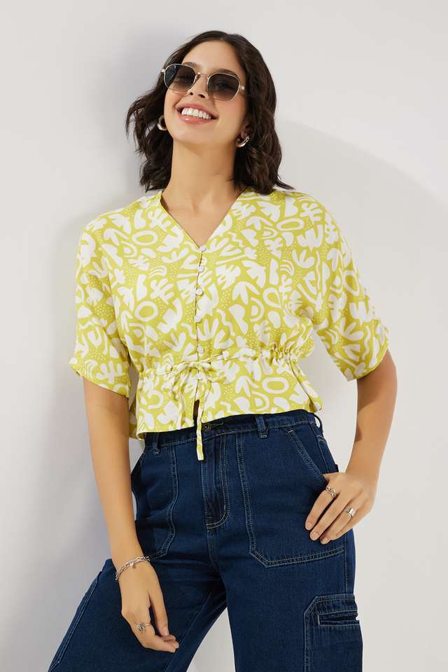 Solid-Viscose-Round-Neck-Women-s-Top