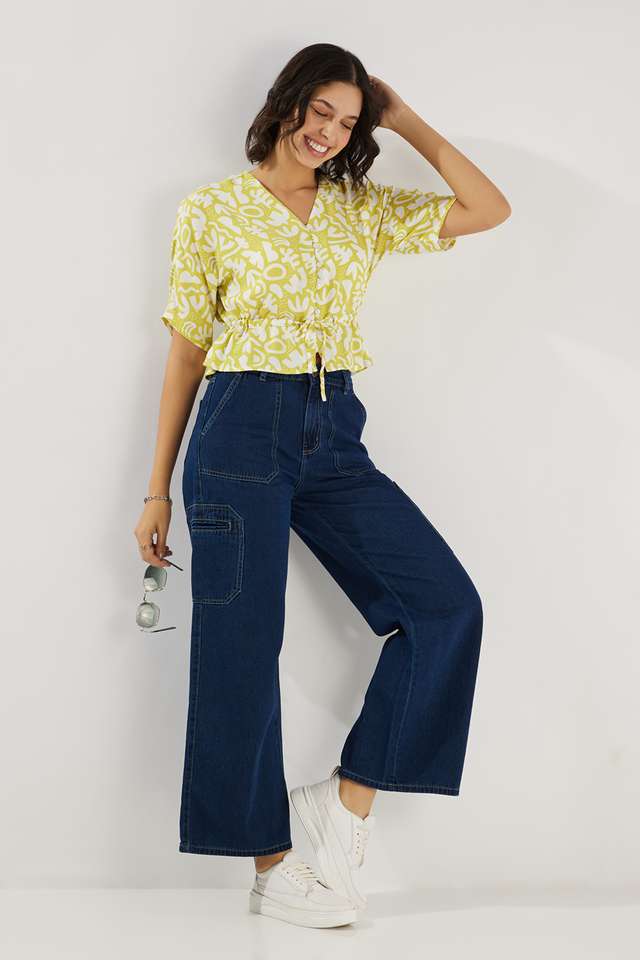 Solid-Viscose-Round-Neck-Women-s-Top