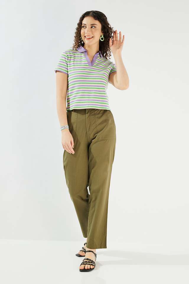 Solid-Regular-Fit-Cotton-Women-s-Casual-Wear-Pants