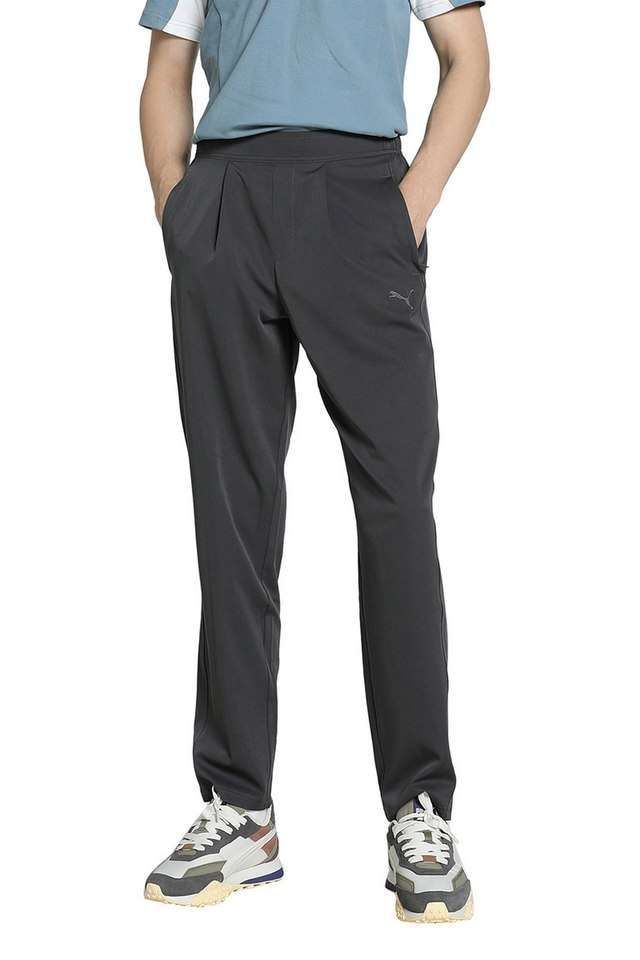 Solid-Polyester-Regular-Fit-Men-s-Track-Pants