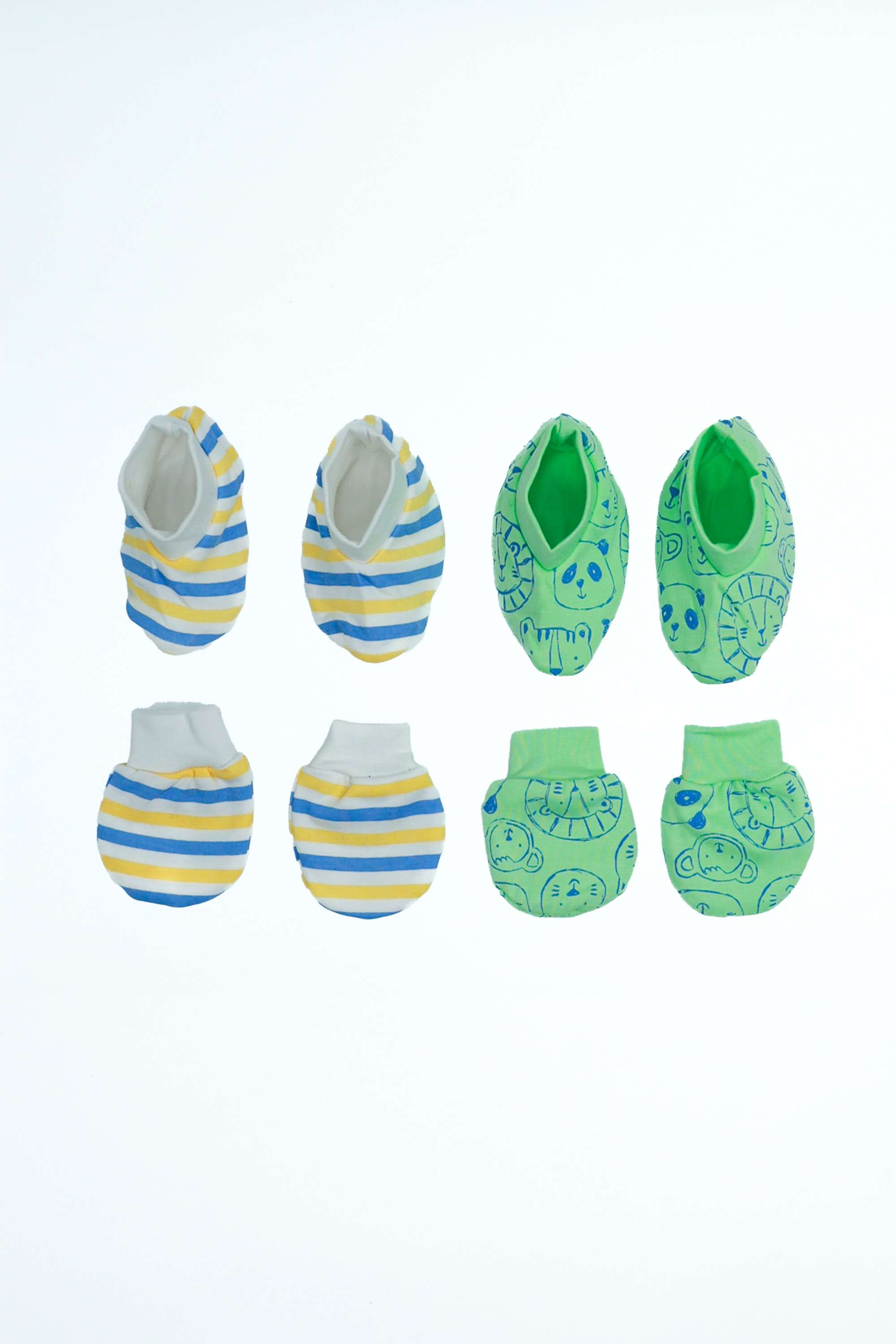 Printed-Cotton-Infants-Mitten-Booties