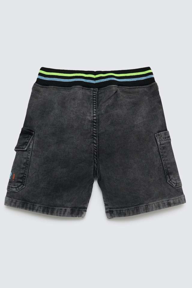 Solid-Denim-Straight-Fit-Infants-Shorts
