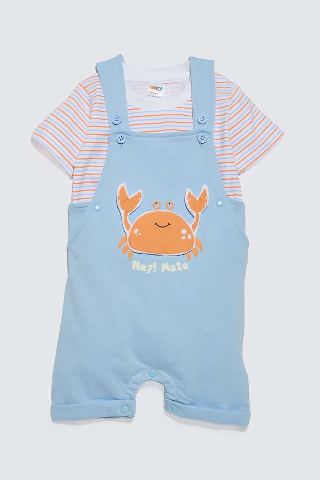 Graphic-Print-Cotton-Above-Knee-Infants-Dungarees