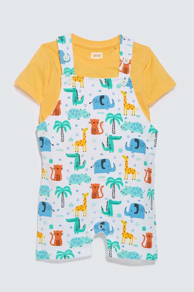 Printed-Cotton-Above-Knee-Infants-Dungarees