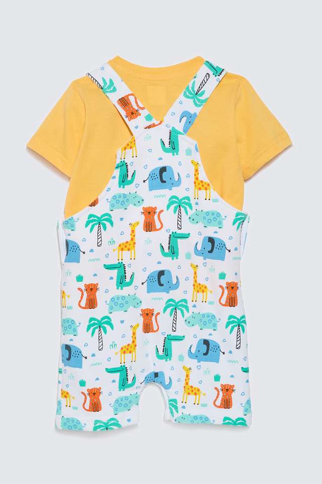 Printed-Cotton-Above-Knee-Infants-Dungarees