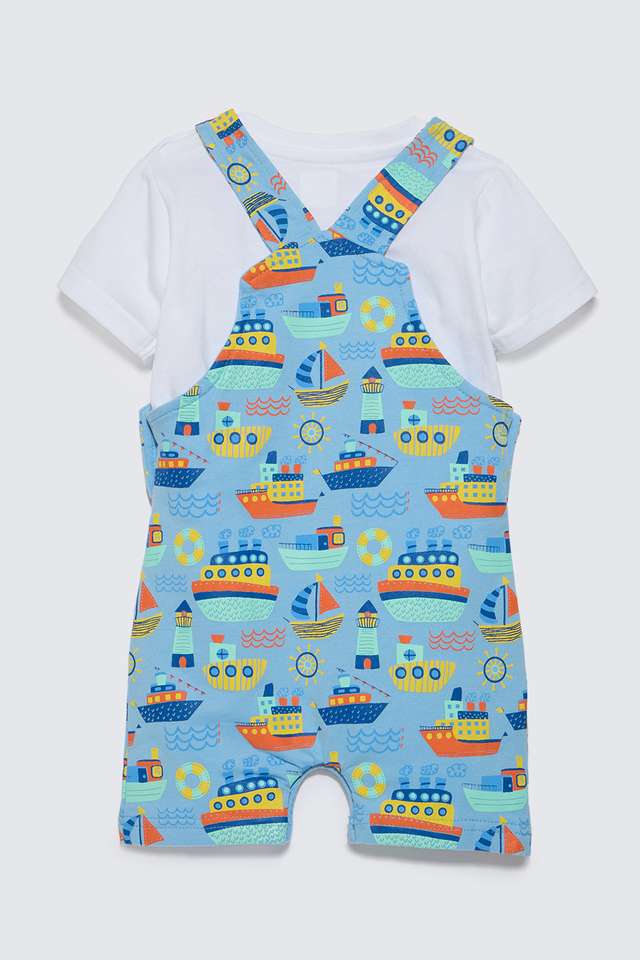 Printed-Cotton-Above-Knee-Infants-Dungarees