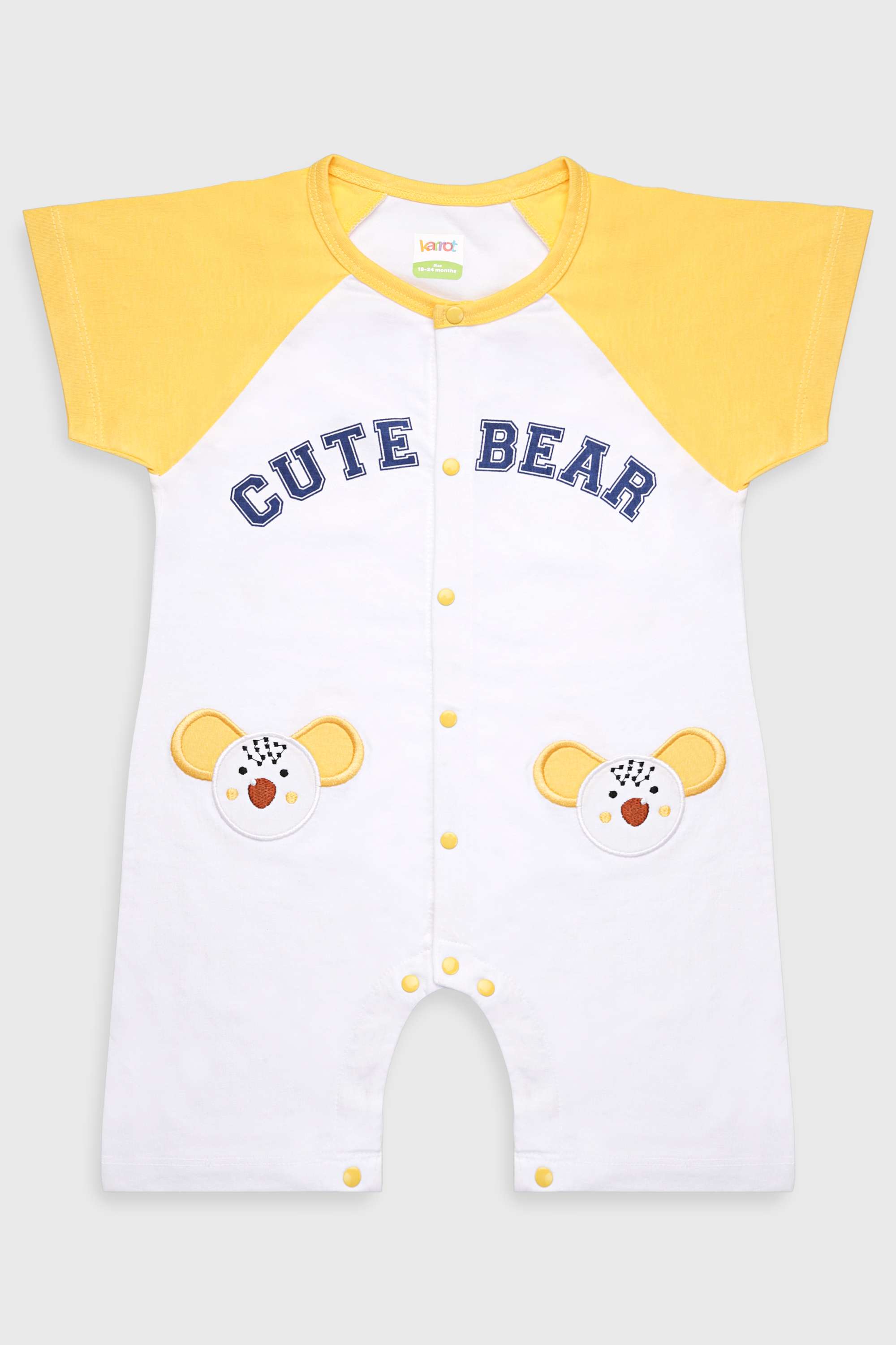 Solid-Cotton-Calf-Length-Infants-Rompers