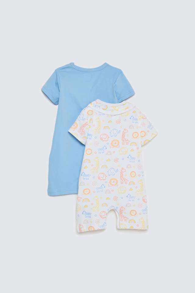 Printed-Cotton-Knee-Length-Infant-Boys-Sleep-Wear-Rompers