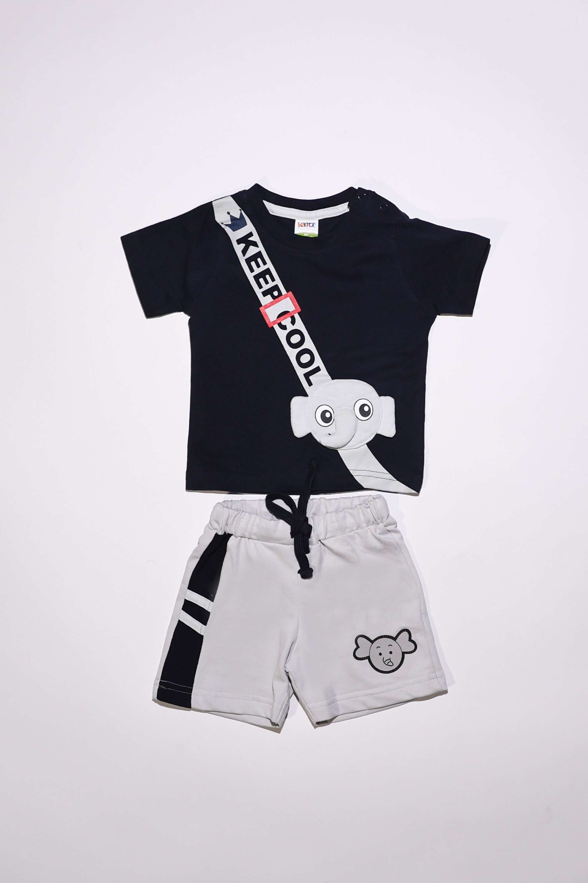 Graphic-Print-Cotton-Knee-Length-Infants-Clothing-Set