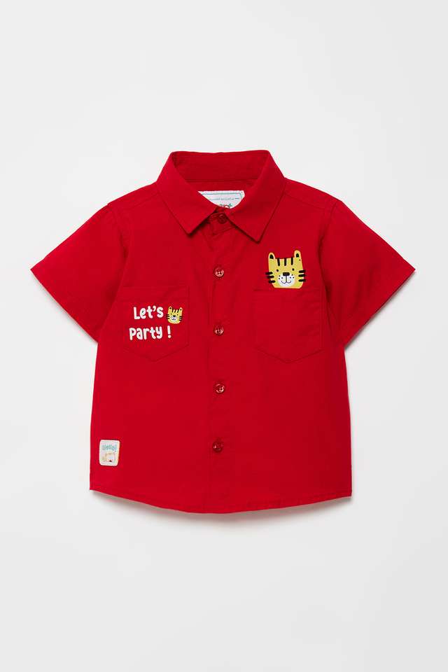 Solid-Cotton-Regular-Collar-Infants-Shirt