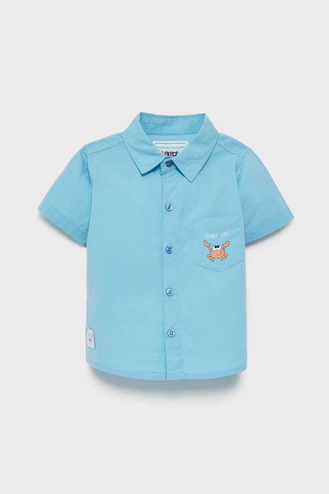 Solid-Cotton-Regular-Collar-Infants-Shirt