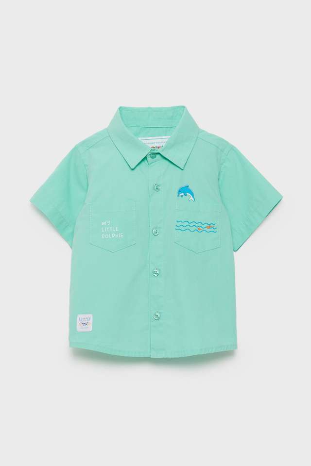 Solid-Cotton-Regular-Collar-Infants-Shirt
